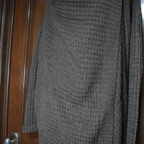 Inhabit Wool Yak Blend Waffle Knit Wrap Cardigan Sweater Jacket Size Small - Picture 7 of 14